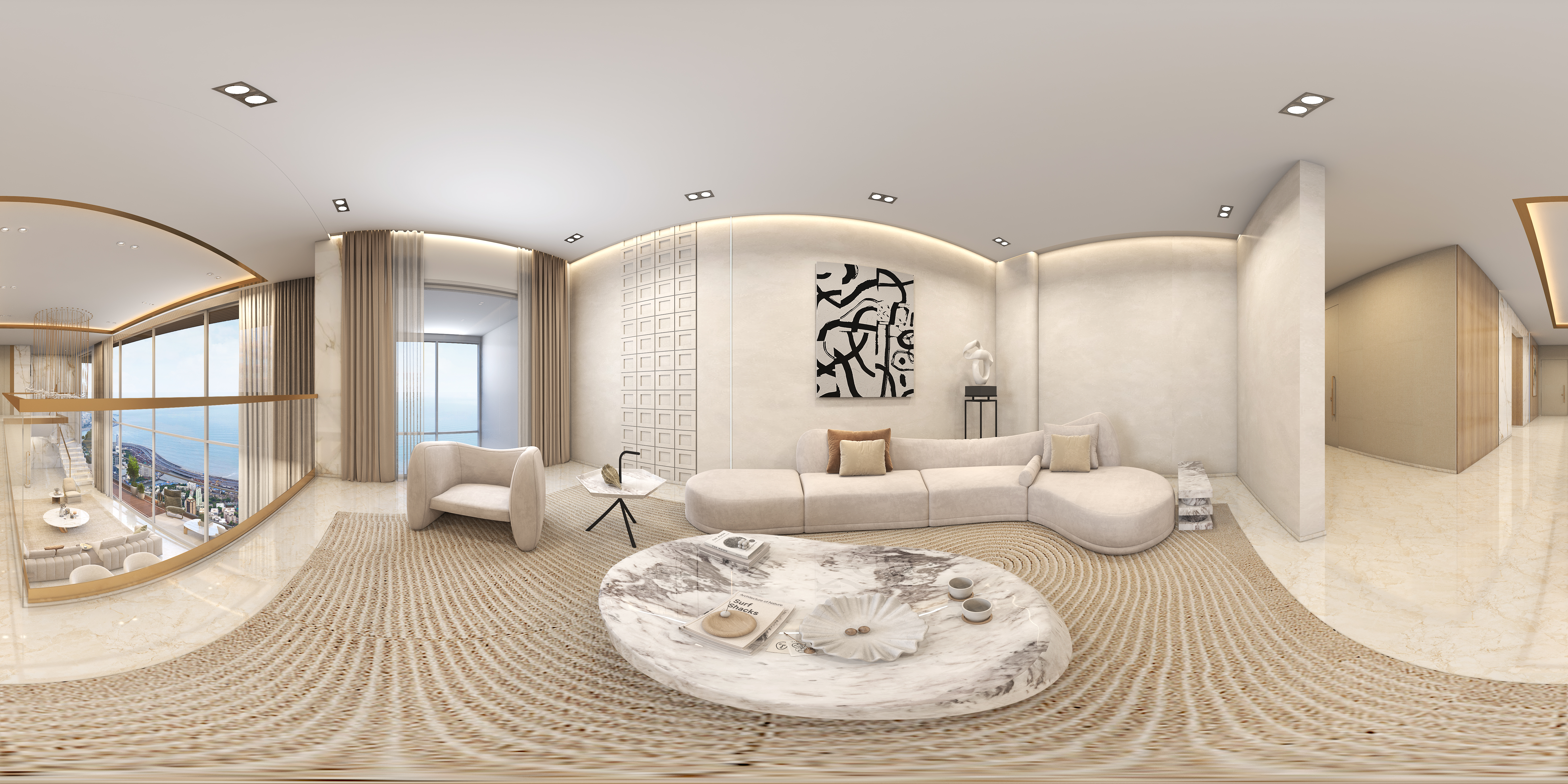 Luxury interior architecture render